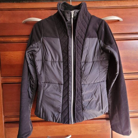 Lululemon St. Moritz Jacket - Fleece High Collar Jacket - Black Size 4 - Picture 1 of 5